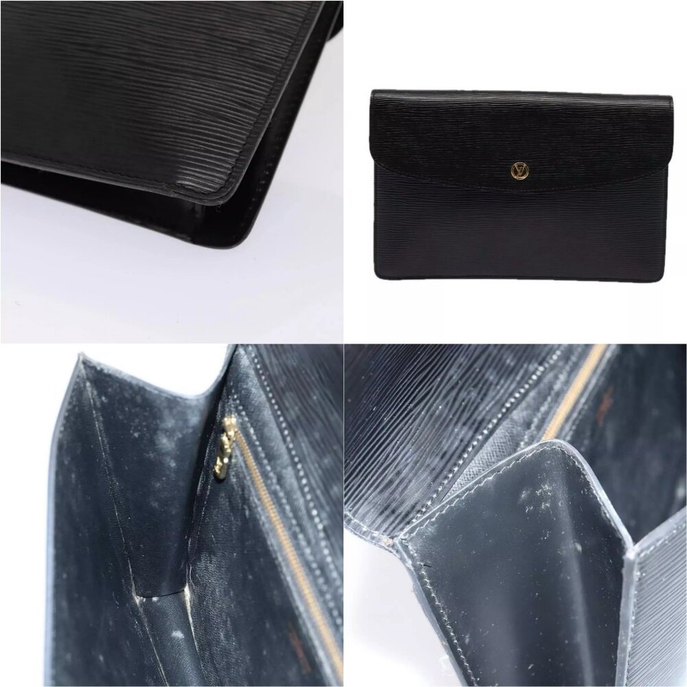 LOUIS VUITTON Epi Montaigne 27 Clutch Bag Black - Picture 16 of 16